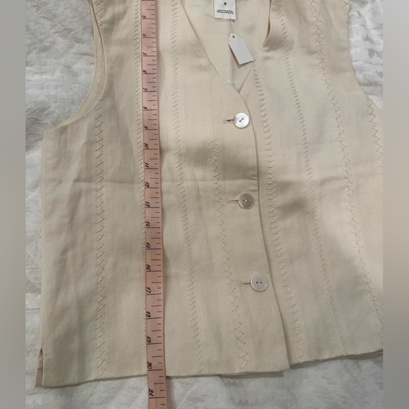 Susie Tompkins vintage Cream Button-Up mixed texture mother of pearl buttons - Picture 8 of 8